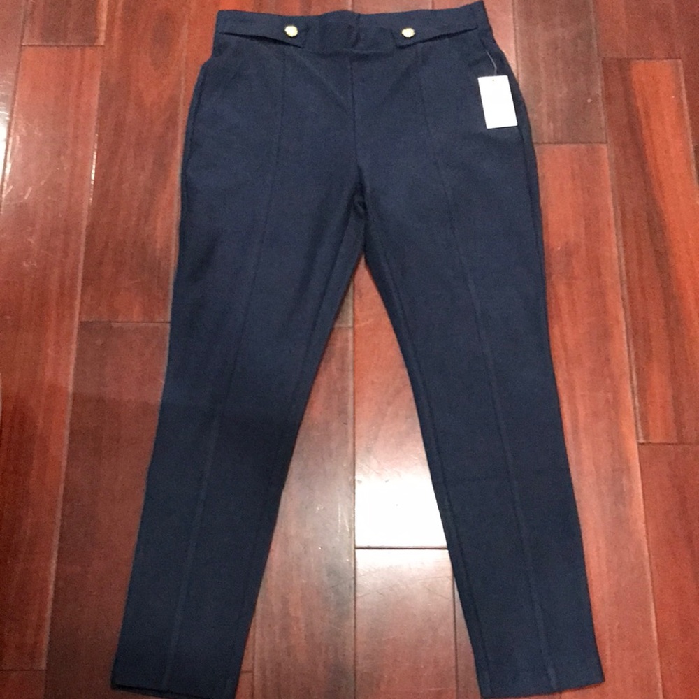 MICHAEL Michael Kors Women Pants Size L Midnight Blue - Picture 2 of 12